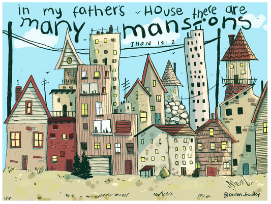 Mansions - Digital illustration print