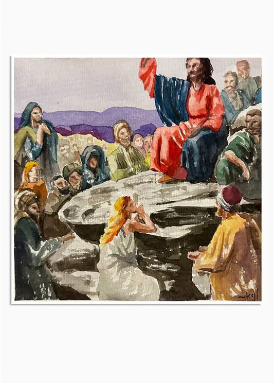 Jesus Sermon On The Mount - Print